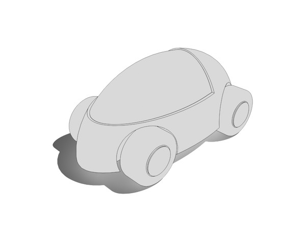 3d toy car - Pink wooden toy car by dragisadj